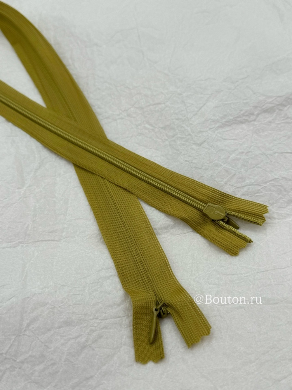 Молния потайная оливковая