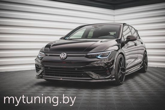 Сплиттер бампера переднего V.2 для VOLKSWAGEN Golf VIII R (20-...)