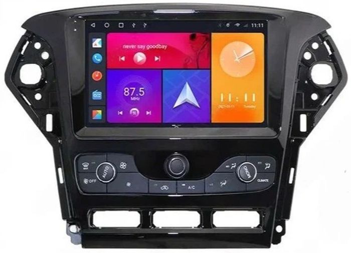 Магнитола для Ford Mondeo 4 2010-2014 - Kuberg OL-9281-2 (рамка 9") QLed+2K, Android 12, Быстрая, CarPlay, 4G SIM-слот, блок климата в комплекте