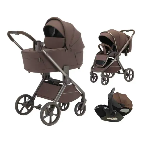 Коляска 3 в 1 Luxmom Aurum Dark Brown
