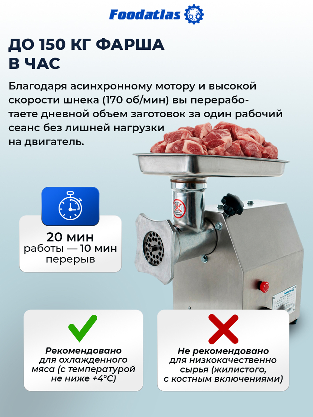 Мясорубка Foodatlas KY-12