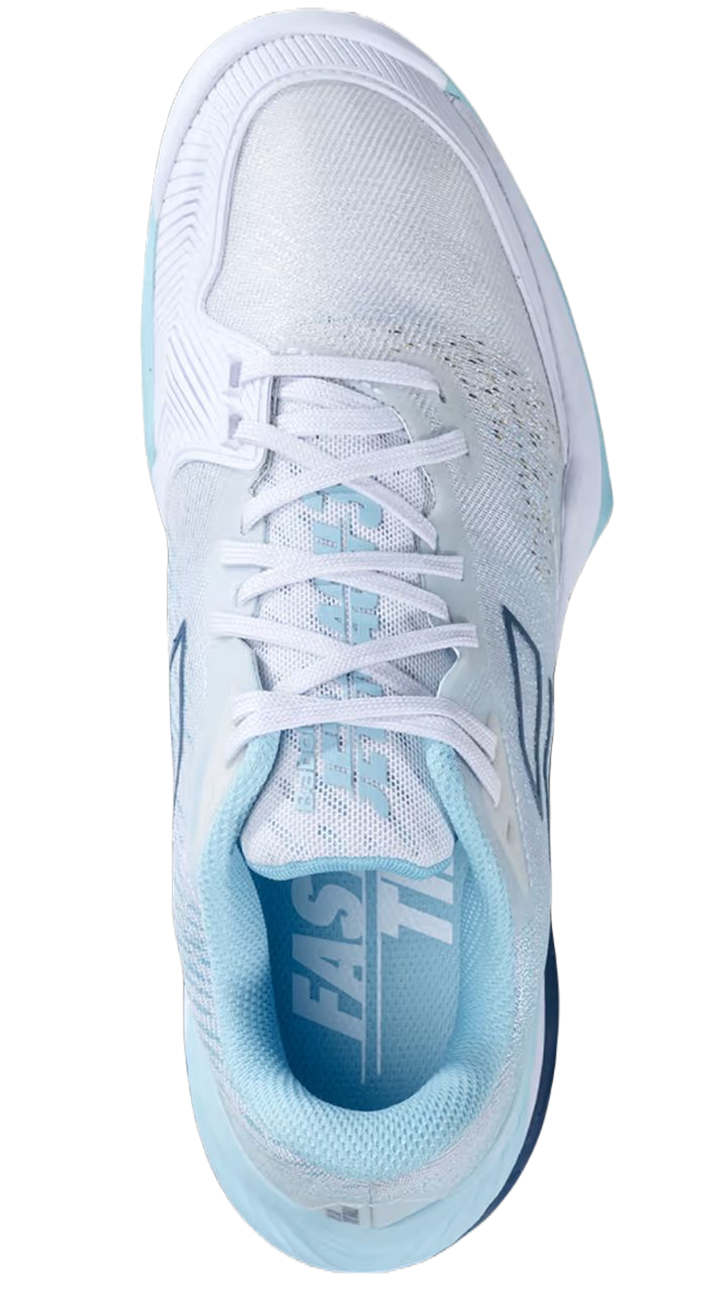 Женские теннисные кроссовки Babolat Jet Mach 3 All Court Women — white/angel blue