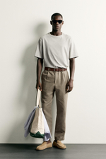 БРЮКИ RELAXED FIT ИЗ ХЛОПКА И ЛЬНА — ZARA · 0706/670