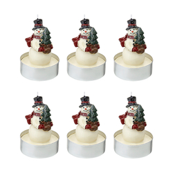 Набор декоративных свечей 9.3 см Tkano Festive snowman New Year Essential