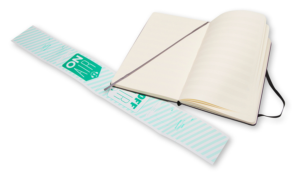 Блокнот для нот Moleskine Music Notebook (ARTQP081) 13х21 см, 192стр., твердая обложка, черный