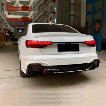 Задний бампер с диффузор для AUDI A4 B9 2020 - 2021 Ауди аэродинамический обвес