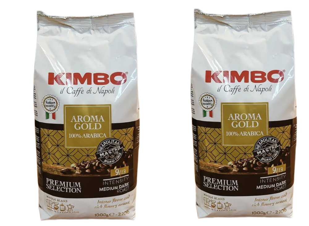 Кофе в зернах Kimbo Aroma Gold 100% Arabica, 1 кг (Кимбо) х 2 шт