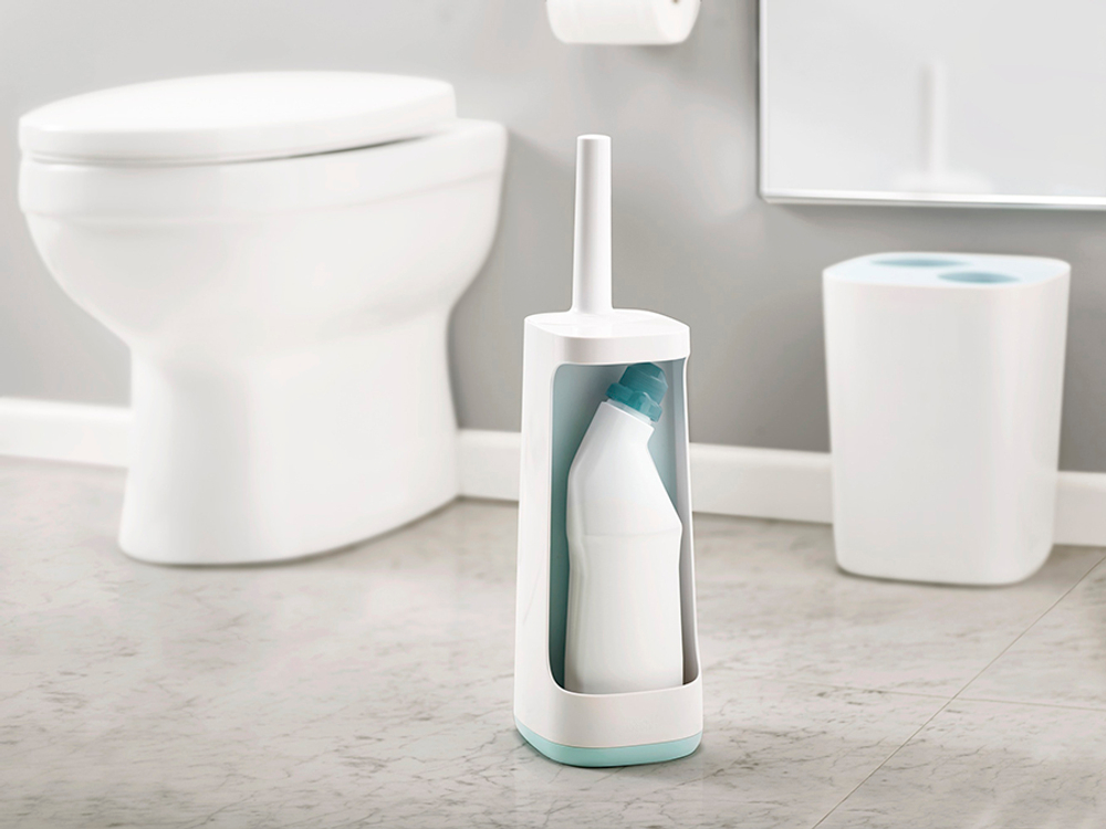 Ершик для унитаза с отсеком для хранения flex™ plus, бело-голубой