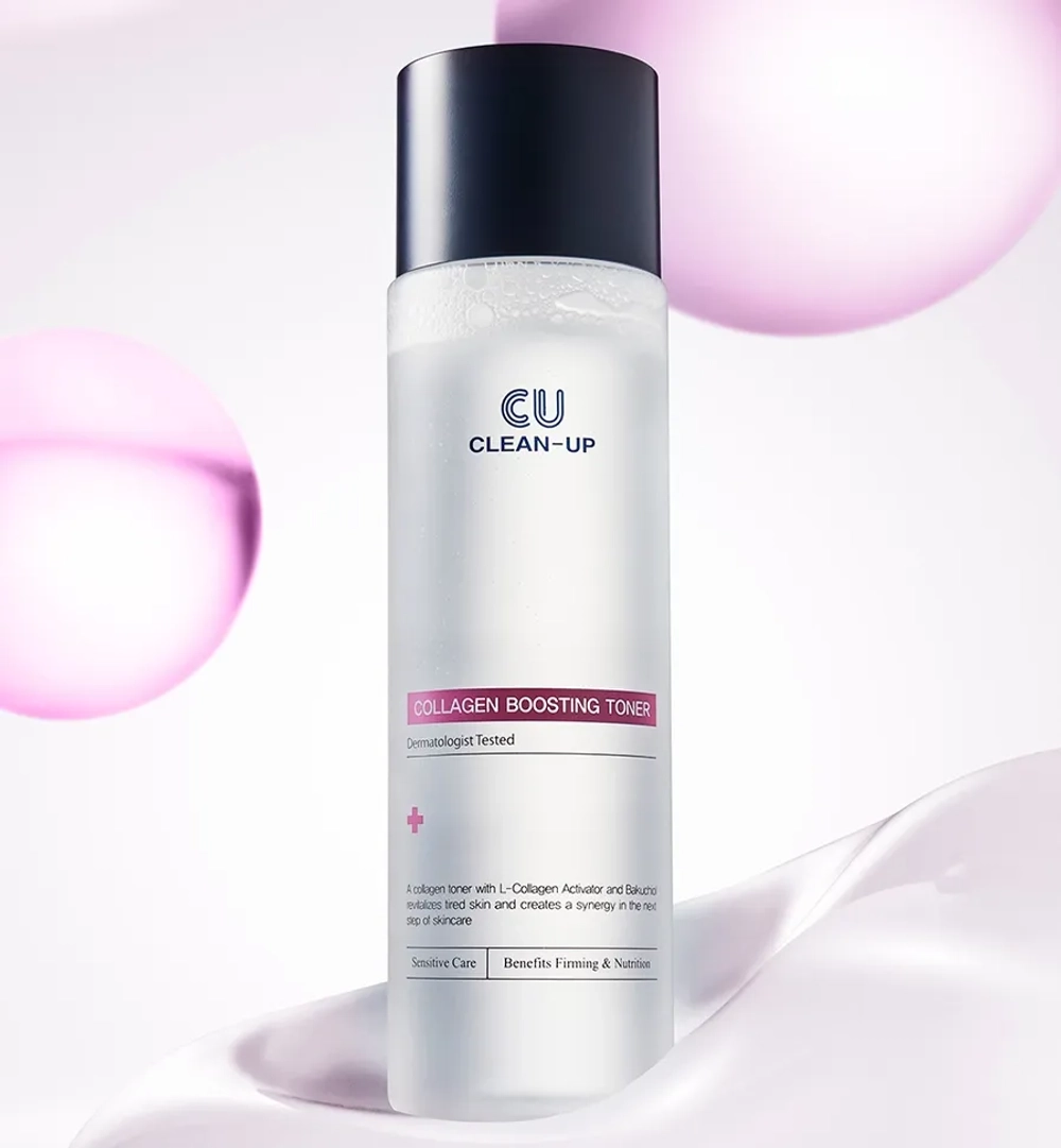 CUSKIN Clean-Up Collagen Boosting Toner тонер-бустер с коллагеном и пептидами