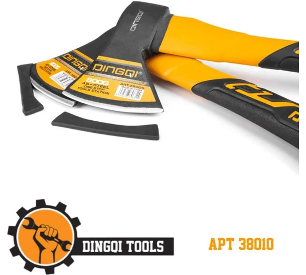 Топор 800 г с фиберглассовой рукоятью Dingqi 38010