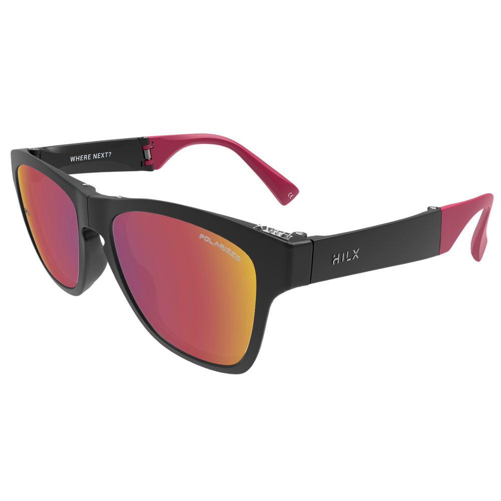 Спортивные очки HILX Unfold Matt Dark Volcano / Red Polarized Lens