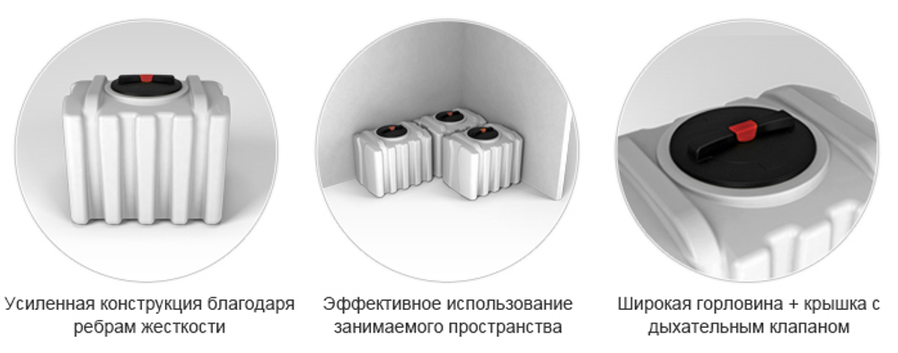 Емкость пластиковая пищевая ЭкоПром ЭВП 200 л. прямоугольная (61x79x64см;синий) - арт.555624