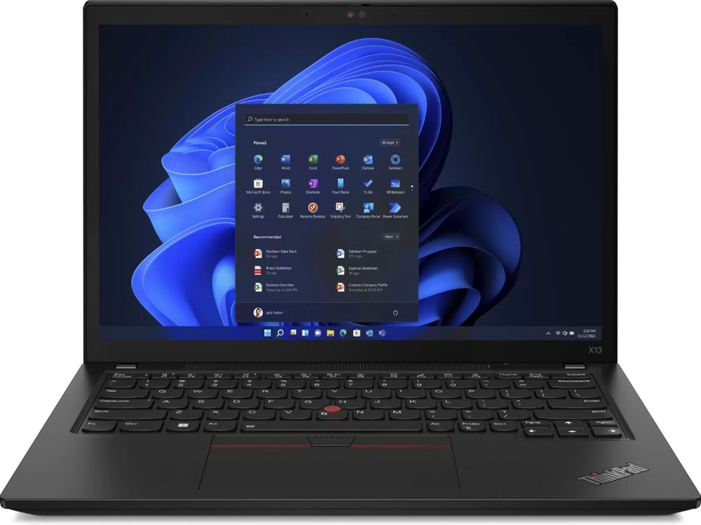 13.3" Ноутбук Lenovo ThinkPad X13 Gen 3 Black (2560x1600, AMD Ryzen 7 6800U, RAM 16ГБ, SSD 256ГБ, AMD Radeon Graphics , OS Windows)