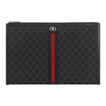 GUCCI Balenciaga Collaboration Canvas With Leather Laptop Bag Unisex Black