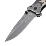 Нож складной, многоцелевой, системы Liner-Lock, с накладкой G10 на прямой рук-ке+стеклобой Denzel — фото 3