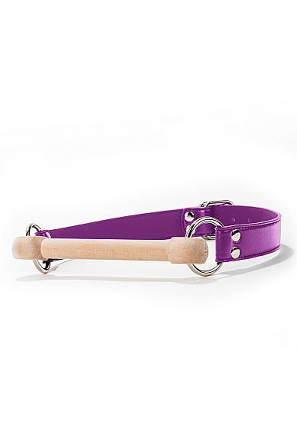 Фиолетовый кляп Wooden Bridle с деревянным трензелем (Цвет: фиолетовый)