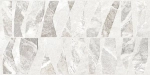 Настенная плитка Alma Ceramica TWU2550PRS17 Persey 24.9x50 белая / серая матовая / рельефная под камень / мозаику
