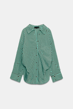 РУБАШКА ОВЕРСАЙЗ В ПОЛОСКУ — ZARA