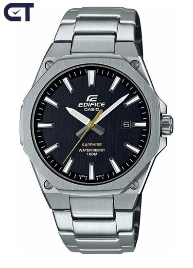 CASIO EFR-S108D-1AVUDF EDIFICE мужские наручные часы — мужская модель с черный циферблатом и сапфировым стеклом