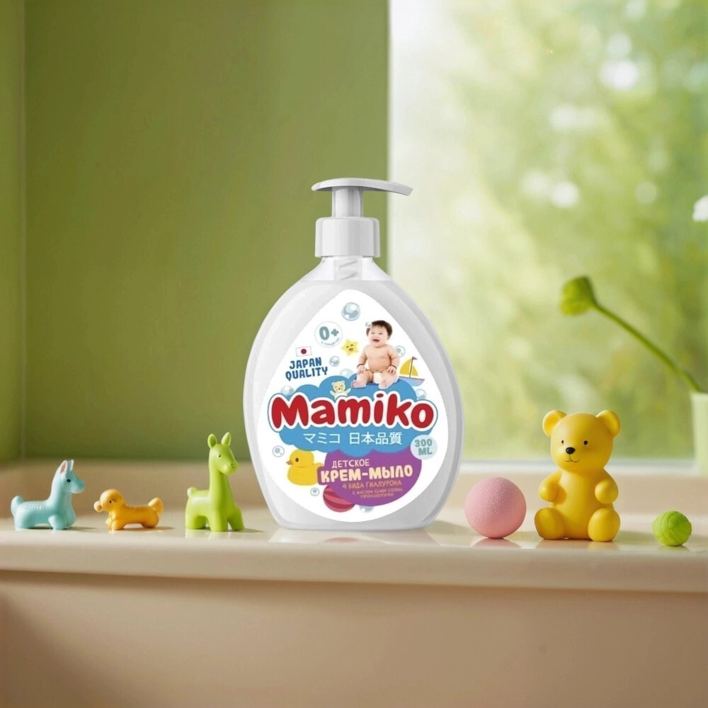 Мыло крем жидкое детское Mamiko 300 мл
