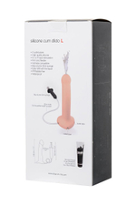 Телесный фаллос с имитацией эякуляции Silicon Cum Dildo L - 19,6 см. (Цвет: телесный)