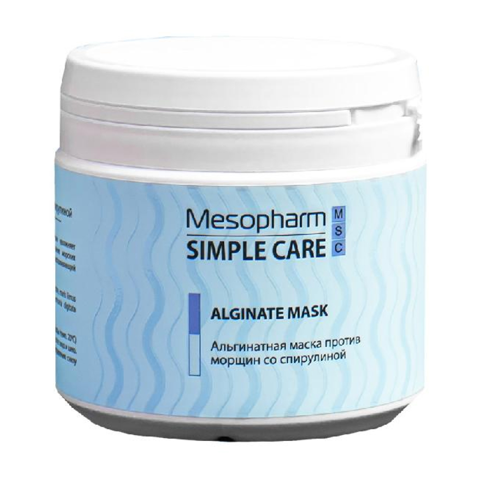 Mesopharm Simple Care Альгинатная маска СО СПИРУЛИНОЙ, 150 гр