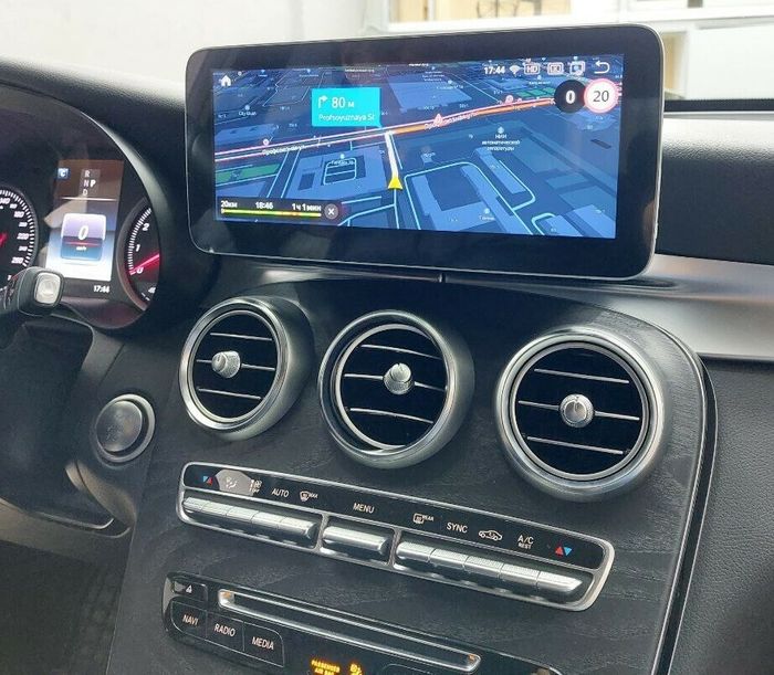 Магнитола для Mercedes-Benz C (W205), GLC (X253) 2018-2021 NTG 5.5 - RDL-6118 монитор 10.25" на Android 13, Быстрая, CarPlay, 4G SIM-слот