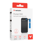 Внешний накопитель Verbatim Pocket SSD 1TB, USB 3.2 Gen2, R/W 1000/1000 МБ/с черный/синий