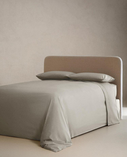 ZARA HOME (300 НИТЕЙ) ПРОСТЫНЯ ИЗ ХЛОПКА, СЕРЫЙ