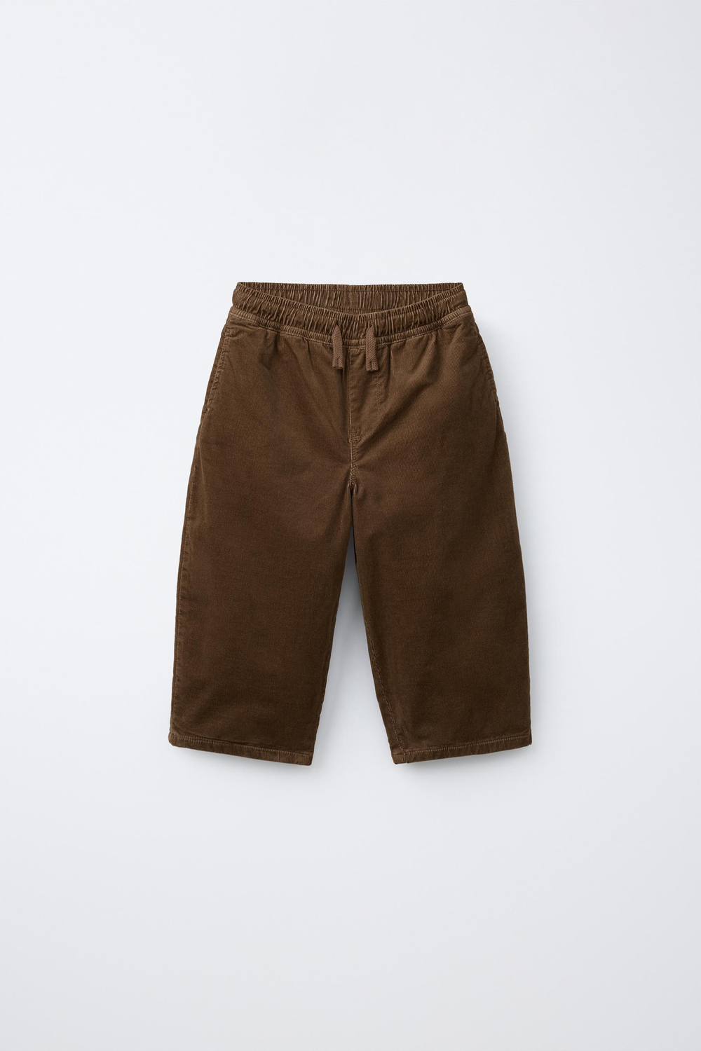 ZARA БРЮКИ BAGGY ИЗ ТОНКОГО ВЕЛЬВЕТА, КАРАМЕЛЬНЫЙ