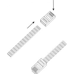 Джек RJ-45 ЭРА SIMPLE RJ-1-S 8P8C CAT 5e упаковка 100 шт | Разъёмы, переходники, ТВ делители