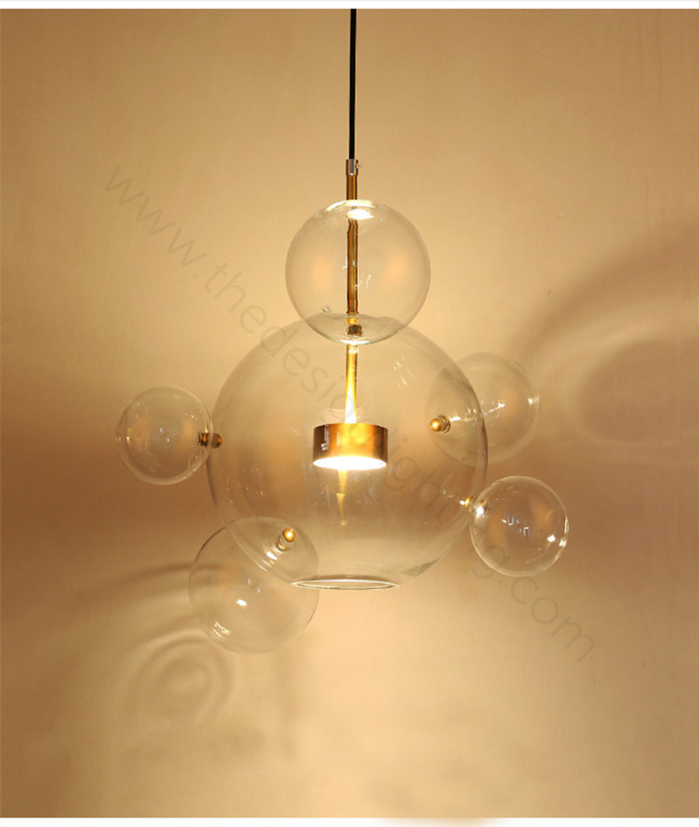 Pendant design lamp   Bolle by Giopato & Coombes (6 balls)