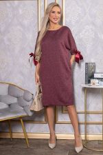 Платье трикотажное Кайла (бордовое) П14782-10М LT Collection