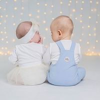 Комбинезон на лямках "Светлый деним" 3-18 м