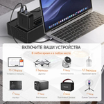 Электростанция портативная 220В 40000mAh 200W VANPA  56204-FC200-4W