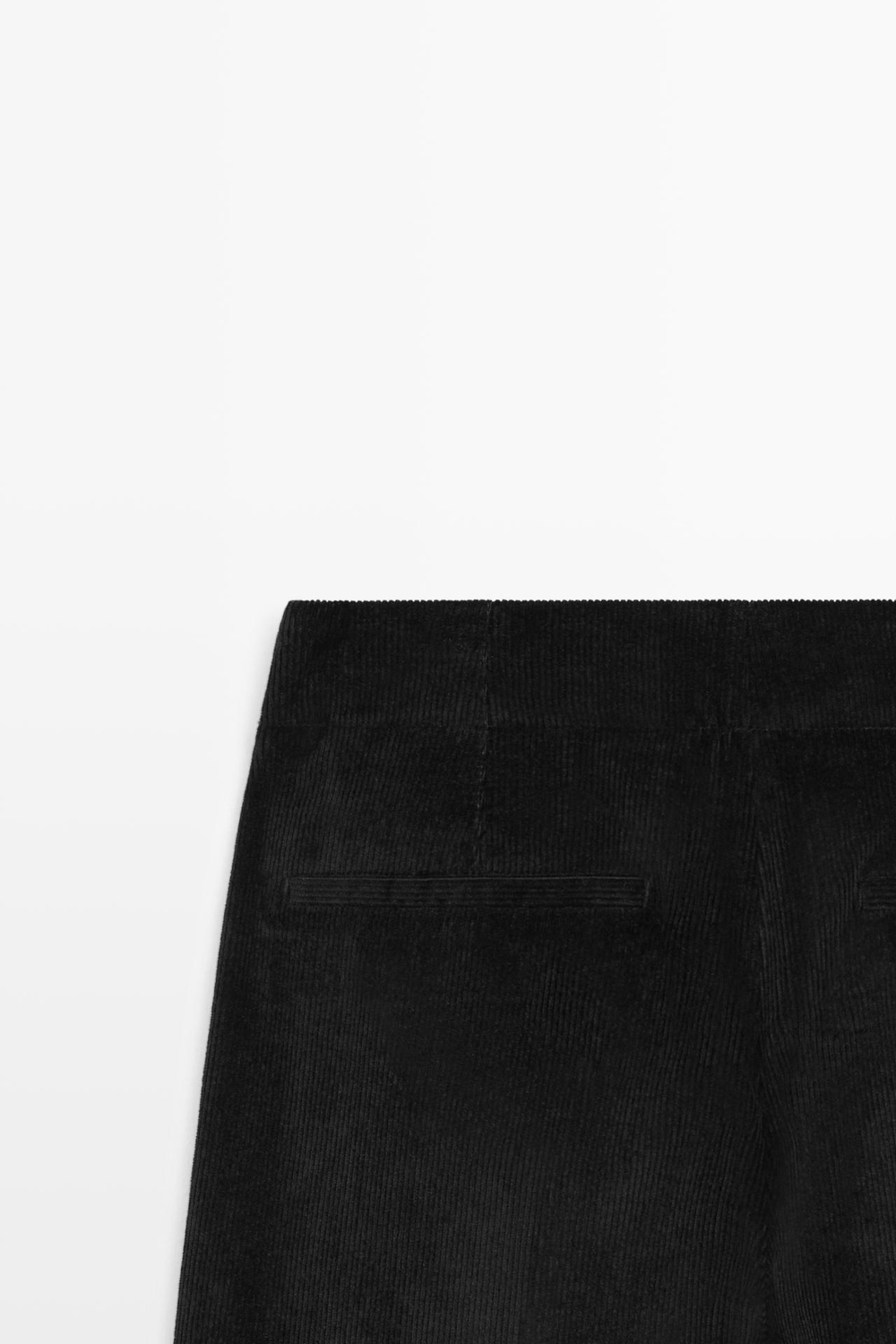 Massimo Dutti Вельветовые брюки-палаццо, черный