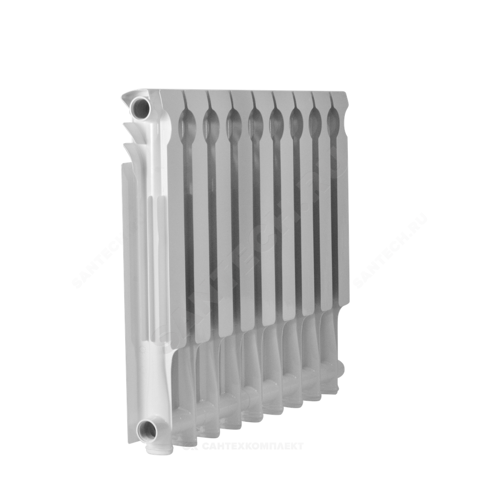 Радиатор алюминиевый Delta Plus 500 9 секций Qну=1206 Вт RAL 9016 (белый) Ogint