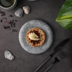 Блюдо круглое d 15,4 см h2,5 см Stone Untouched Taiga P.L. Proff Cuisine [1]