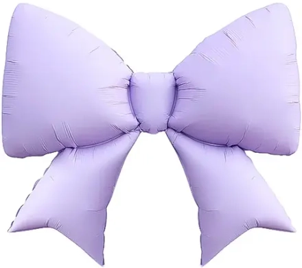Шар (39''/99 см) Фигура, Бант, Сиреневый, Сатин, 1 шт. в уп.