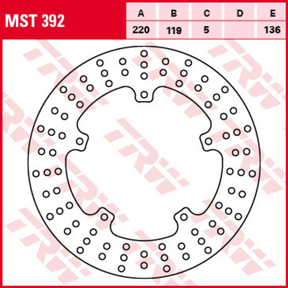 Диск тормозной TRW MST392 Диск тормозной TRW MST392