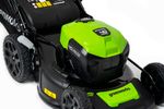 Газонокосилка аккумуляторная Greenworks GD40LM46SP, 40V, 46см, самоходная, бесщеточная, c 1хАКБ 8 Ач и ЗУ (2506807UH)