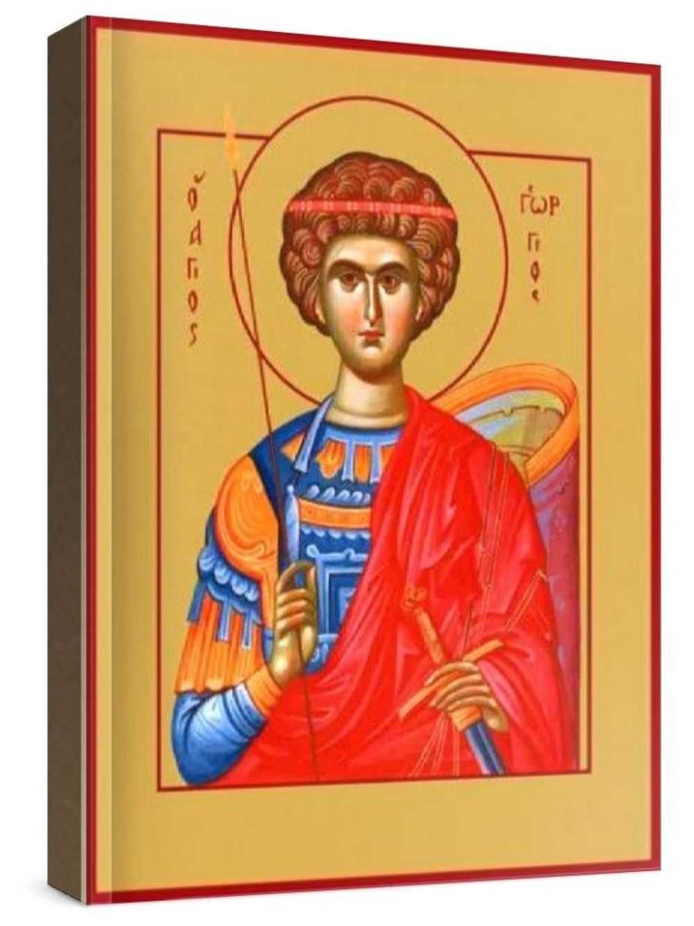 Георгий Победоносец (рукописная икона)