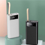 Power Bank внешний аккумулятор 40000 mAh с быстрой зарядкой и фонариком, черный