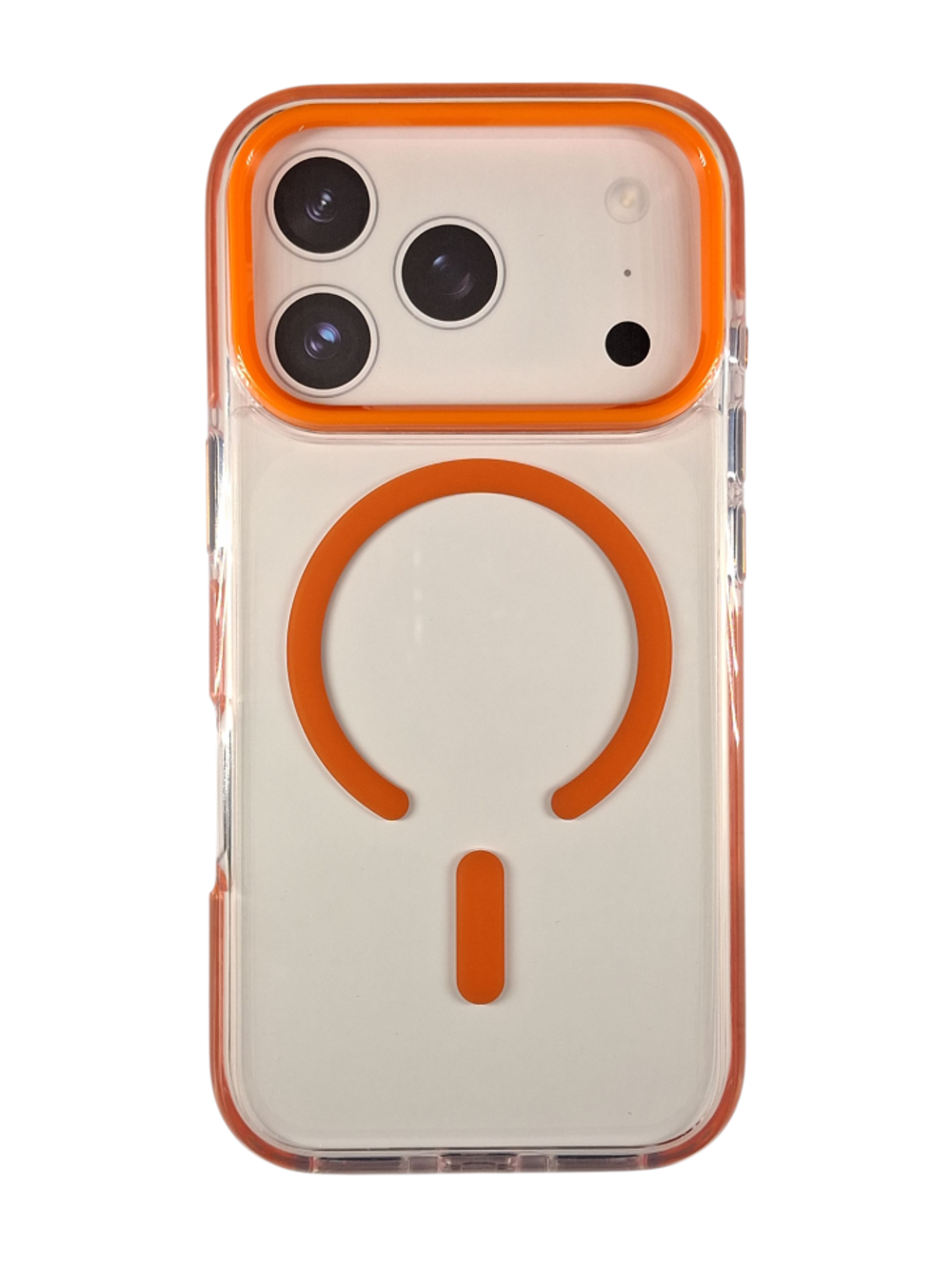Накладка для i-Phone 17 Pro Keephone Shockstar MagSnap оранжево-прозрачный