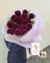 Букет бордовых Георгин