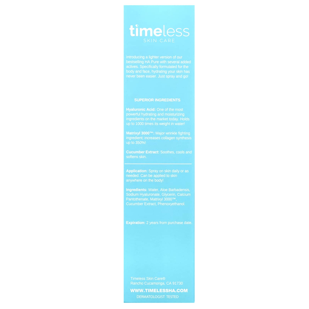 Timeless Skin Care, HA Matrixyl 3000™+, спрей с огурцом, 120 мл (4 жидк. унции)