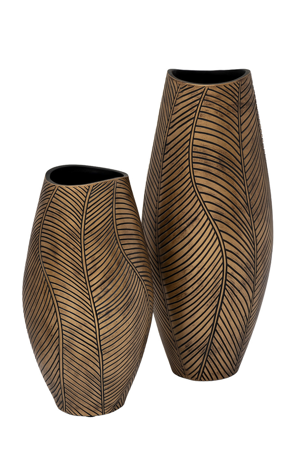 Кашпо d22x54см Garda Decor коричневое с золотом ZS2104-21