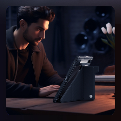 Чехол книжка от Nillkin для планшета Samsung Galaxy Tab S9+ и S10+, серия Bumper Pro Case-Multi Angle Folding Style, многофункциональный складной