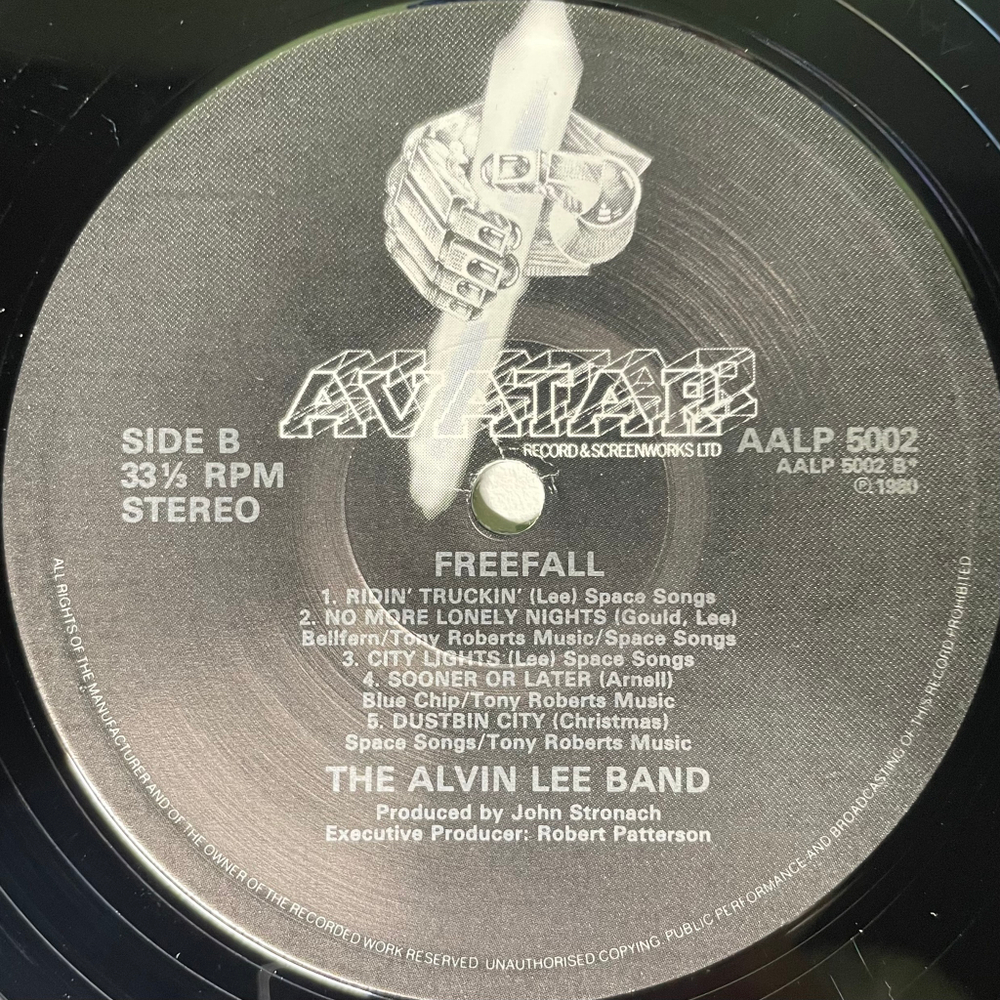 The Alvin Lee Band ‎– Free Fall (Англия 1980г.)