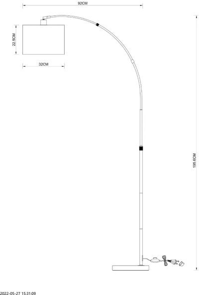 Торшер Arte Lamp PAOLO A4060PN-1CC, 1хE27